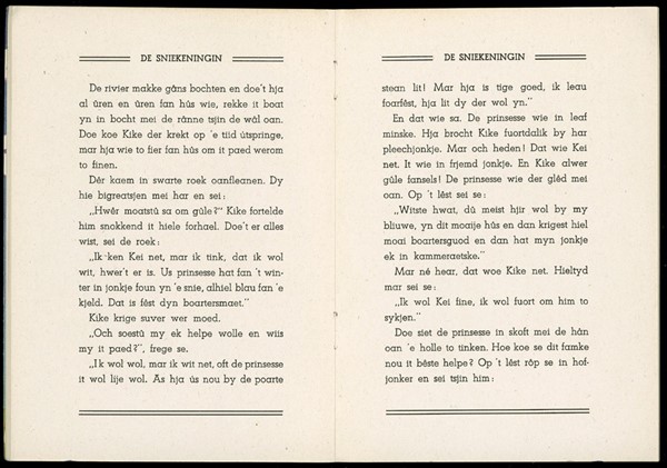 Bog: De Sniekeningen. Illustreret karton, upagineret., 1955 (Vestfrisisk)